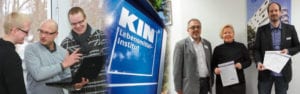 Zertifikatsübergabe nach erfolgreich durchgeführter Kundenübernahme (DIN EN ISO 9001:2015 Zertifizierung und AZAV-Zulassung) bei dem Lebensmittel-Institut KIN e. V. Fachschule für Lebensmitteltechnik