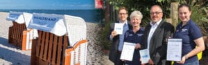 Zertifikatsübergabe nach erfolgreich durchgeführter DIN EN ISO 9001:2015 Zertifizierung bei der Wangerland Touristik GmbH