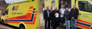 Zertifikatsübergabe nach erfolgreich durchgeführter DIN EN ISO 9001:2015 Zertifizierung bei der SRP intensiv-Transport GmbH u. Co. KG