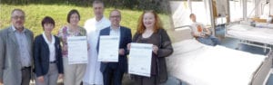 Zertifikatsübergabe nach erfolgreich durchgeführter DIN EN ISO 9001:2015 Re-Zertifizierung und AZAV Re-Zulassung bei der Krankenpflegeschule der Hospital zum Heiligen Geist gemeinnützige GmbH