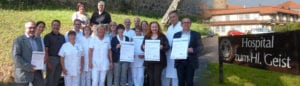 Zertifikatsübergabe nach erfolgreich durchgeführter DIN EN ISO 9001:2015 Re-Zertifizierung bei der Hospital zum Heiligen Geist gemeinnützige GmbH